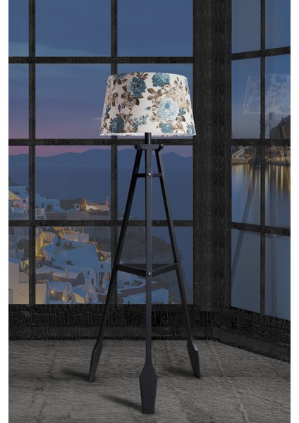 Remi Tripod Lambader Abajur Avize Aydınlatma Ahşap Siyah Ağaç Country Dekor Lamba Aplik Masif Doğal fiyatları