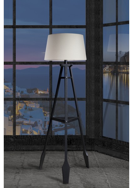 Remi Tripod Lambader Abajur Avize Aydınlatma Ahşap Siyah Ağaç Country Dekor Lamba Aplik Masif Doğal fiyatları