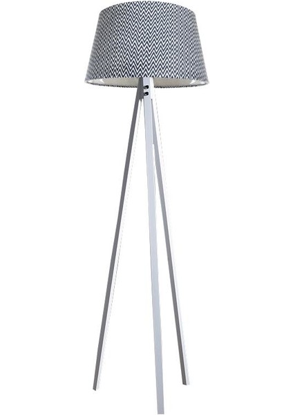 Düz 3 Ayak Tripod Lambader Abajur Avize Aydınlatma Ahşap Beyaz Ağaç Country Dekor Lamba Aplik Masif Doğa