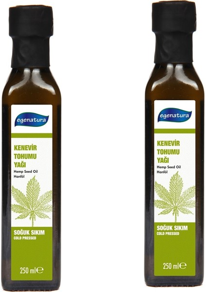 250 ml Kenevir Tohumu Yağı Soğuk Sıkım 2 x 250 ml 2'li Set