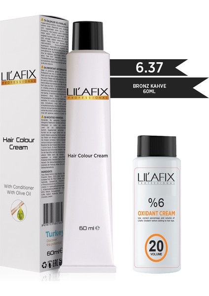 6.37 Bronz Kahve Krem Tüp Boya-20 V Oksidan 60 ml