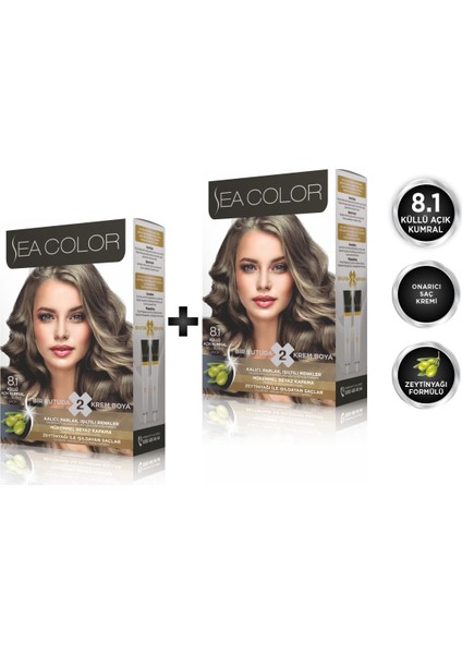 Sea Color 8.1  Küllü Açık Kumral 2'li Set Boya