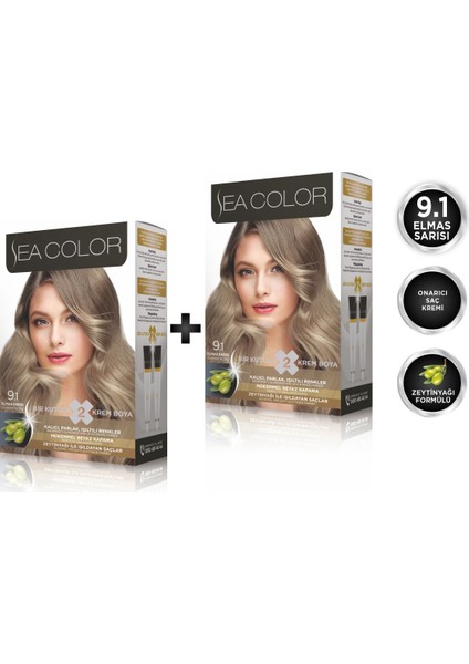 Sea Color 9.1  Elmas Sarısı 2'li Set Boya