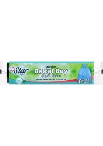 Star Plus Standart Battal Boy Çöp Torbası 75 x 90 cm 3'li