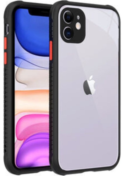 Apple iPhone 11 Kılıf Kamera ve Köşe Korumalı Aircolor Kapak - Siyah