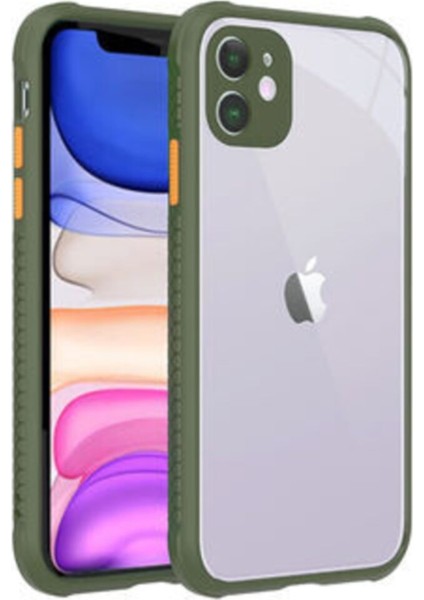 Apple iPhone 11 Kılıf Kamera ve Köşe Korumalı Aircolor Kapak - Açık Yeşil