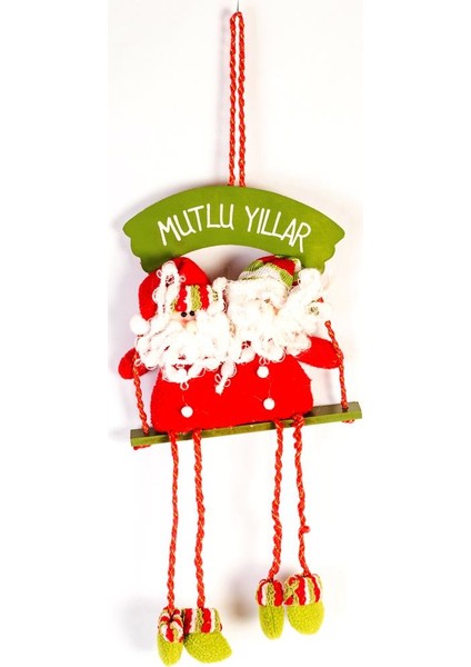 Yılbaşı Kapı Süs Mutlu Yıllar 2'li Noel Baba