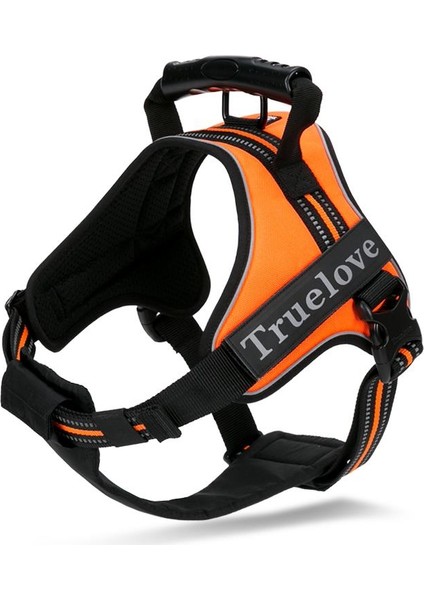 Oxford Kumaşlı, Esnek Yumuşak Süngerli Turuncu Göğüs Tasması