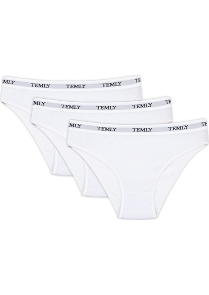 ;kadın/genç Kız Beyaz 3 Lü Slip Set