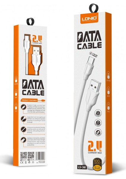 Ldnıo Hızlı Şarj Kablosu 1 Metre MICRO-LS361