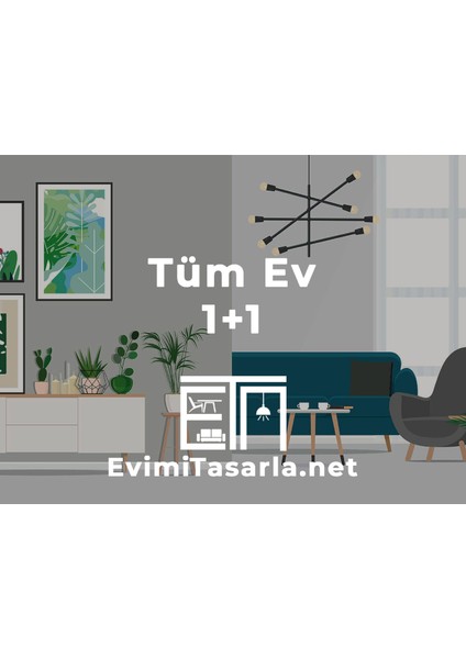 Evimitasarla Tüm Ev 1+1 Tasarımı Paketi