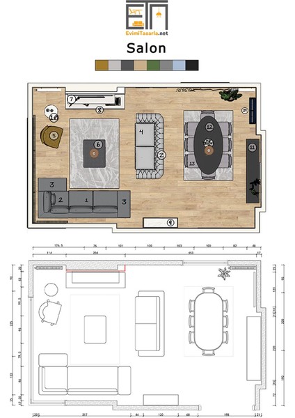 Evimitasarla Tüm Ev 2+1 Tasarımı Paketi