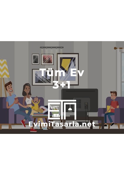 Evimitasarla Tüm Ev 3+1 Tasarımı Paketi