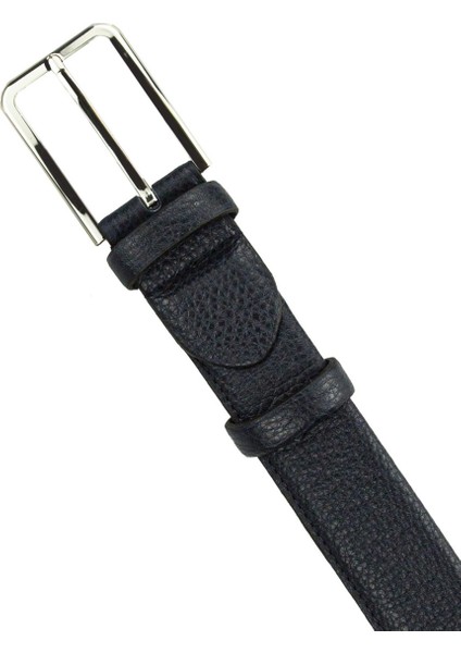 Tek Dikişli Yumuşak Dana Derisi Kemer - Lacivert fiyatları