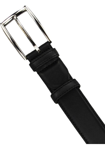 Klasik Kemer Dana Derisi - Siyah