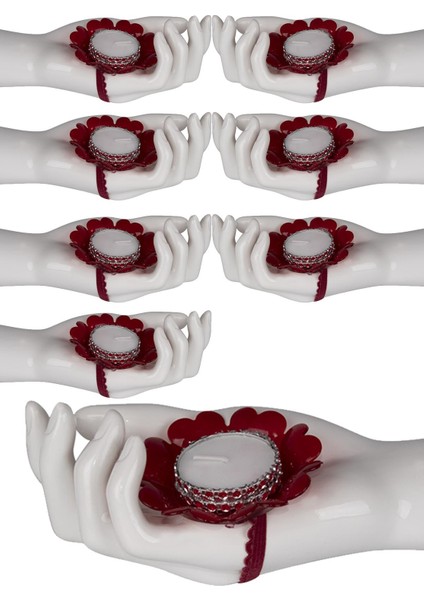 Kına Mum Tabak 12 Adet