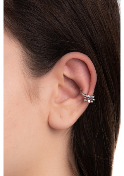 Sallanır Parlak Zirkon Halka Kıkırdak Gümüş Altın Kaplama Kadın Gümüş Küpe 925 Ayar fiyatları