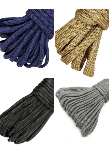 Paracord Paraşut Ipi 4 mm Düz Renkler 4 Seçenek 550 Lb