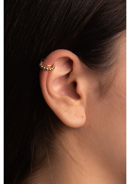 Dorika Altın Kaplama Kıkırdak Gümüş Küpe 925 Ayar fiyatları