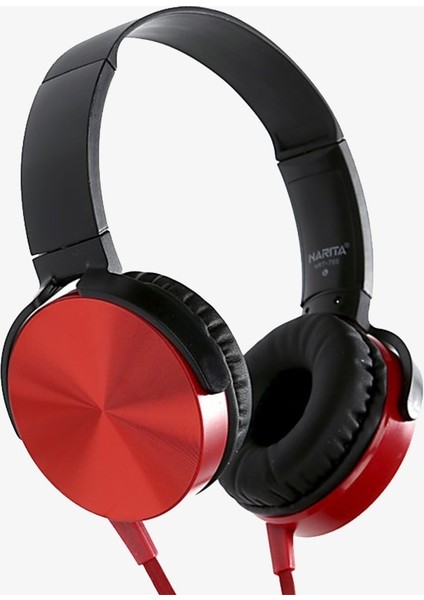 Dj Kablolu Mikrofonlu Telefon/mp3/pc /tablet Için Tek Jaklı Kulaklık-Kırmızı fiyatları