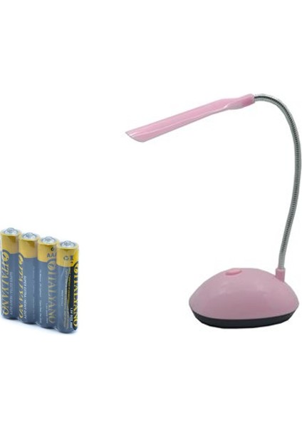 4'lü Pil Ledli Pilli Mini Masa Lambası Bükülebilir