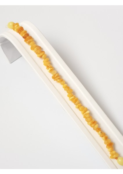 Damla Kehribar Yetişkin Kolye Bileklik Set 60 - 18 cm Sertifikalı