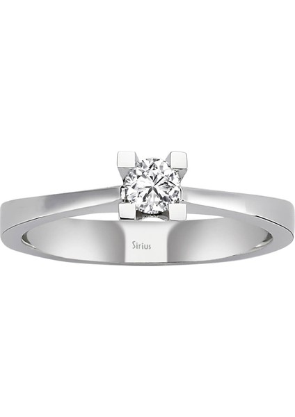 F Renk 0,21 Karat Pırlanta Tektaş Yüzük 0423R0100