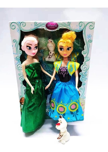 Karlar Ülkesi Frozen Iki Elsa Anna ve Olaf Büyük Et Bebek + Hediye