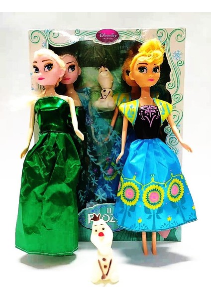 Karlar Ülkesi Frozen Iki Elsa Anna ve Olaf Büyük Et Bebek + Hediye
