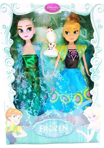 Karlar Ülkesi Frozen Iki Elsa Anna ve Olaf Büyük Et Bebek + Hediye