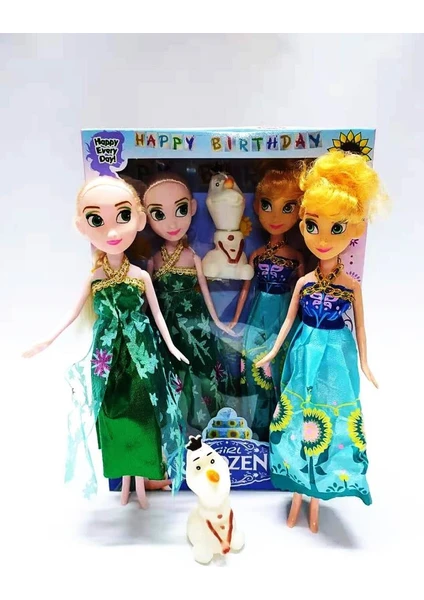 Happy Every Day Frozen Elsa,anna ve Olaf Et Bebek