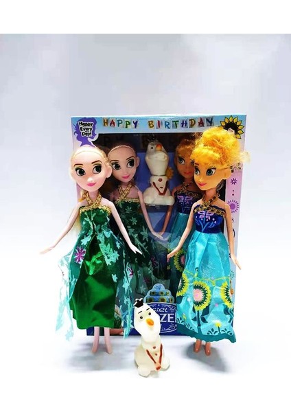 Happy Every Day Frozen Elsa,anna ve Olaf Et Bebek