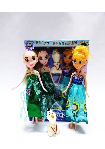 Happy Every Day Frozen Elsa,anna ve Olaf Et Bebek