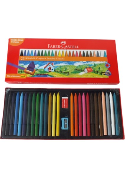 Mum Pastel Boya Erasable Crayons Karton Kutu Silinebilir Üçgen 110 mm