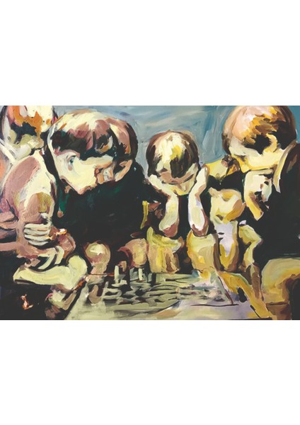 Satranç Yağlı Boya Reprodüksiyon Dekoratif Kanvas Tablo TBL1657 35X50 cm