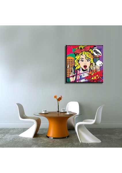 Pop Art Modern Sanat Dekoratif Kanvas Tablo TBL1706 40X40 cm
