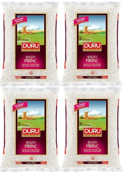 Duru Bakliyat Duru Baldo Pirinç 1 kg x 4'lü