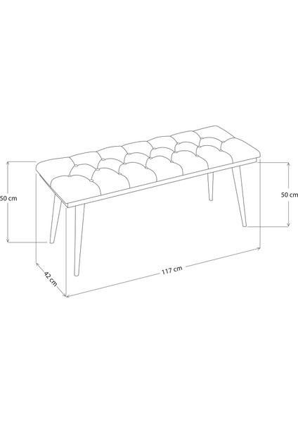 Arden Ahşap Bench Ahşap / Yeşil
