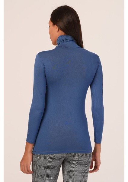 Tam Balıkçı Uzun Kollu Viskon Indigo Body