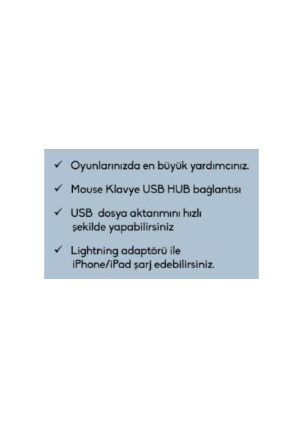 Lightning To USB Çevirici Otg USB Kamera Adaptörü