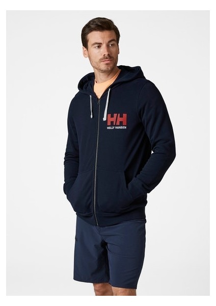 Helly Hansen Hh Hh Logo Full Zıp Hoodıe Lacivert Erkek Sweatshirt 34163-597