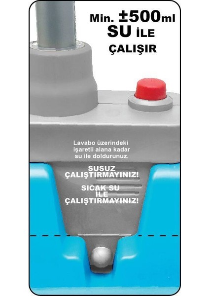 Kayyum Oyuncak Modern Çeşmeli Lavabo Seti Mavi Pilli Mutfak Oyuncak Seti