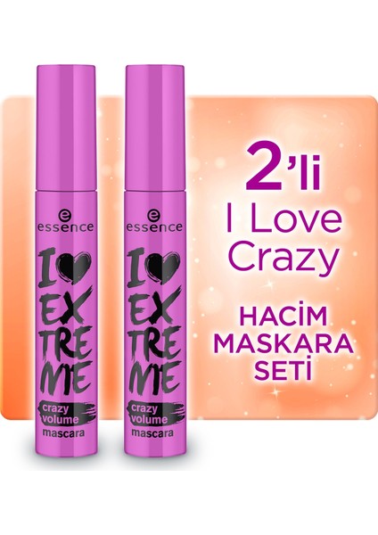 I Love Extreme Crazy Hacim Maskara 2'li