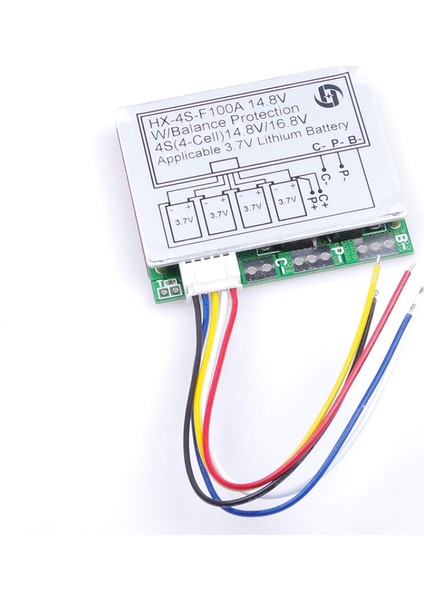 Zauss 4s 100A Kurulu 3.7V Bms Li-Po Lityum 18650 Pil Şarj Koruma Modülü