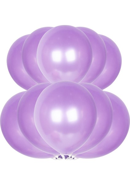 Metalik Parlak Balon 10 Adet