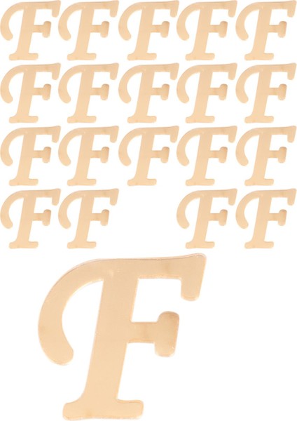 20 Adet Karışık Pleksi Harf 4cm Gold