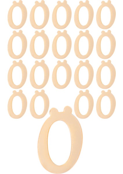 20 Adet Karışık Pleksi Harf 4cm Gold