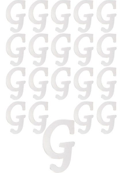 20 Ad Karışık Pleksi Harfleri 4cm Gümüş