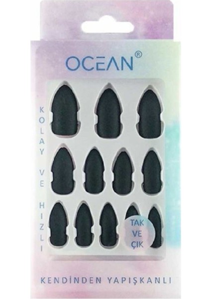 Tak ve Çık Takma Tırnak - Mat Siyah