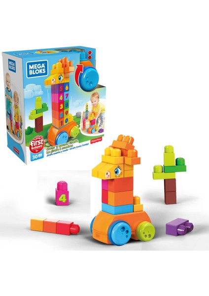 Mega Bloks Matematik Arkadaşı Zürafa, 30 Parçalı GFG19